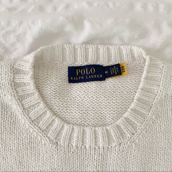 New Ralph Lauren American Flag White Sweater - Picture 10 of 13